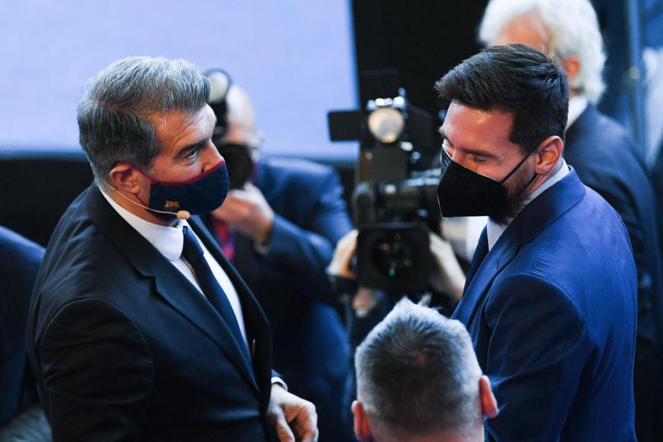 Joan Laporta y Leo Messi