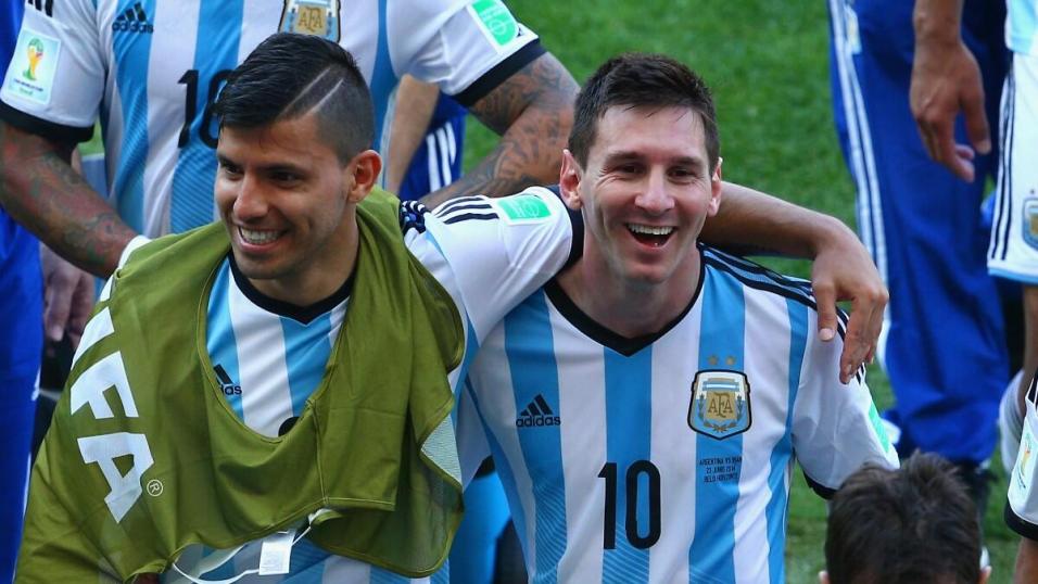 Messi y Agüero, con Argentina.