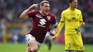 Torino forward Andrea Belotti celebrates against Chievo