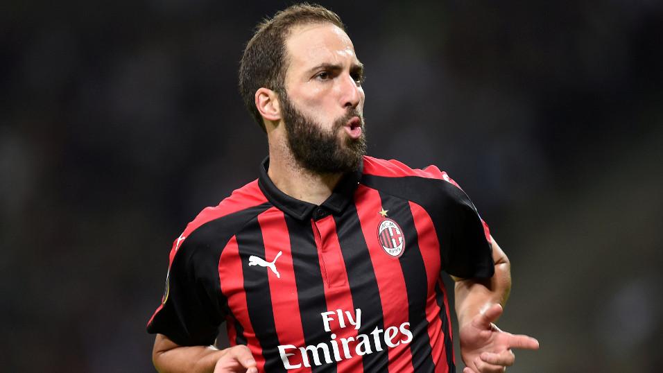Milan forward Gonzalo Higuain