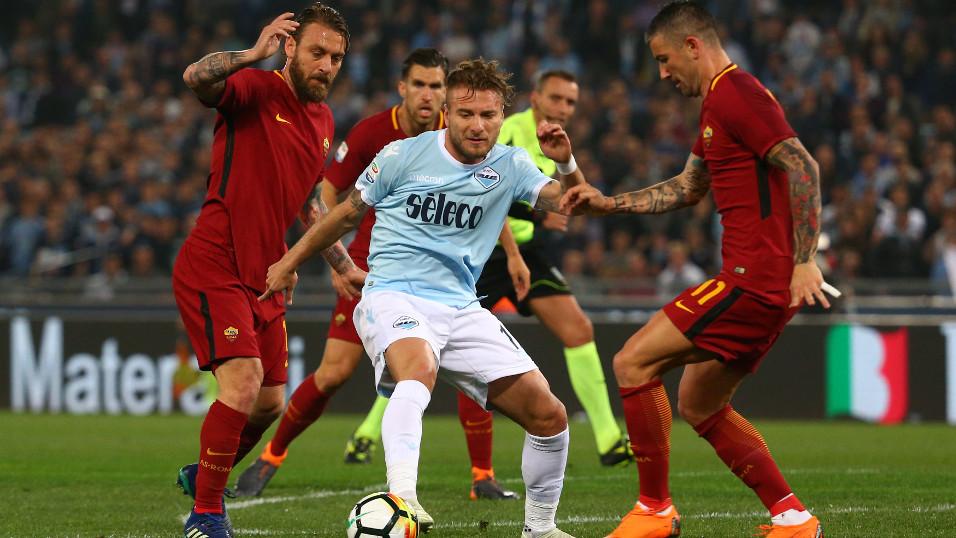 Ciro Immobile, Daniele De Rossi and Aleksandar Kolarov April 2018