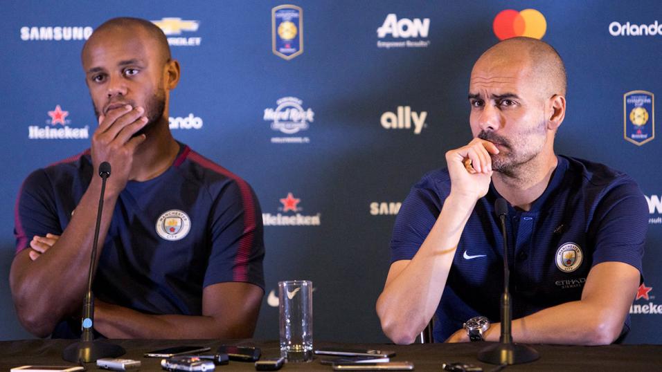 players at press conference