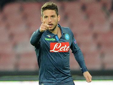 Dries Mertens has been on fine form and points the way to goals in Milan v Napoli