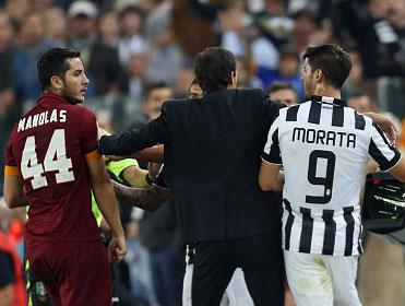 Roma v Juventus is always guaranteed to be a fiery encounter, as it was last time they met