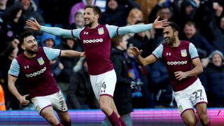 Aston Villa celebrate a goal