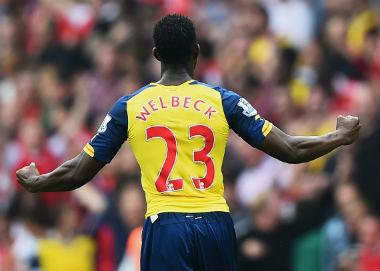 Welbeck has scored three in three against Swansea