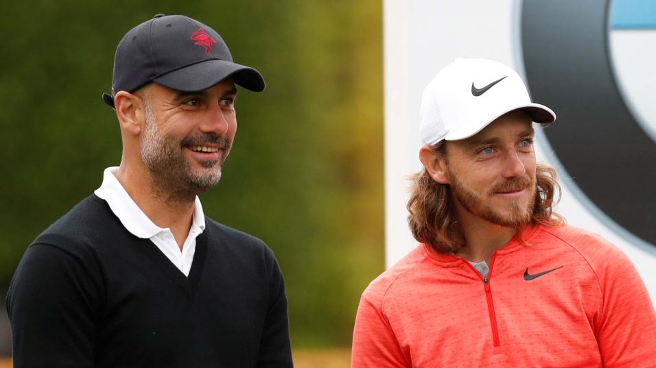 Pep Guardiola and Tommy Fleetwood