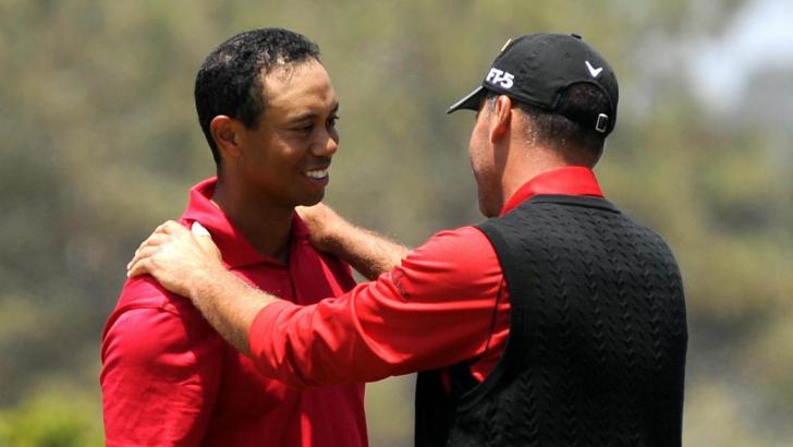 Tiger Woods and Rocco Mediate