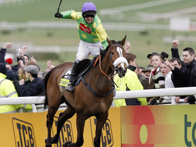 Ruby Walsh and Kauto Star en route to a second Gold Cup victory