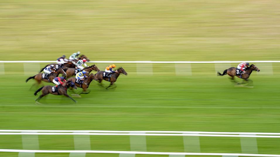 Flat racing action