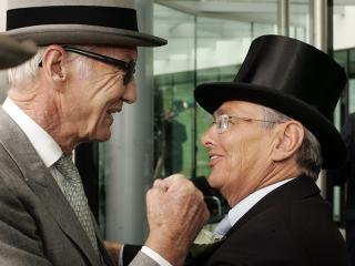 Lester Piggott and Wilie Carson, two jockeys wo made remarkable comebacks after serious injury