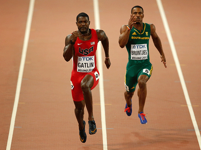 Gatlin cruised through his heat - can he go on to take the gold in Sunday's final?