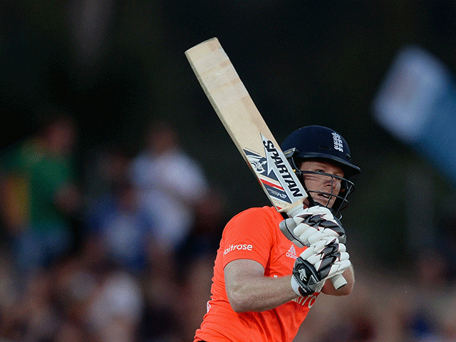 Eoin Morgan hit a century for England in the second ODI against India