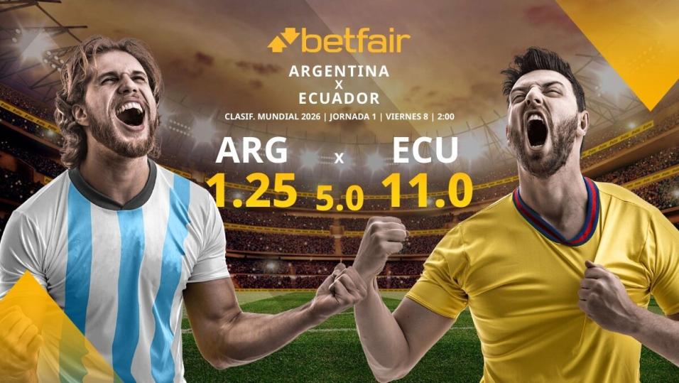 Argentina vs. Ecuador horario, TV, estadísticas, clasificación y