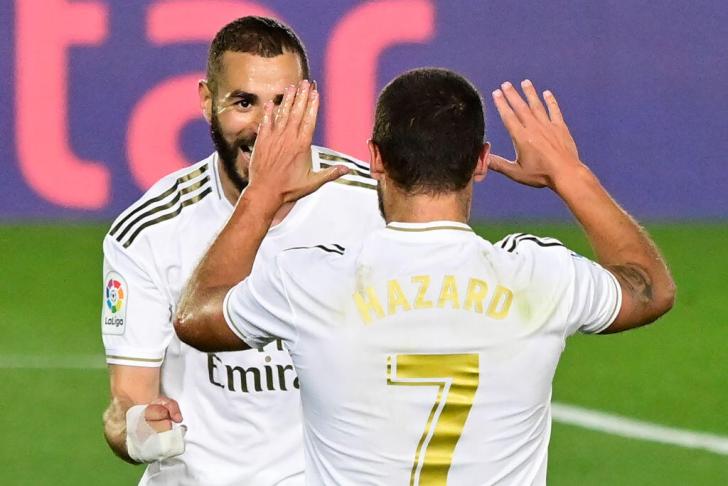 Benzema y Hazard, jugadores del Real Madrid