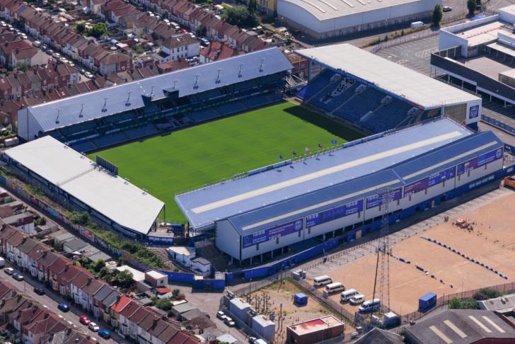 Vista aérea de Fratton Park