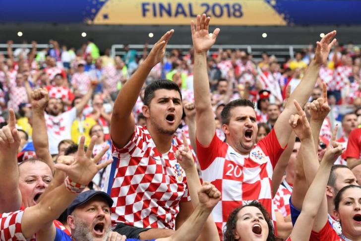 Aficionados croatas en la final de 2018