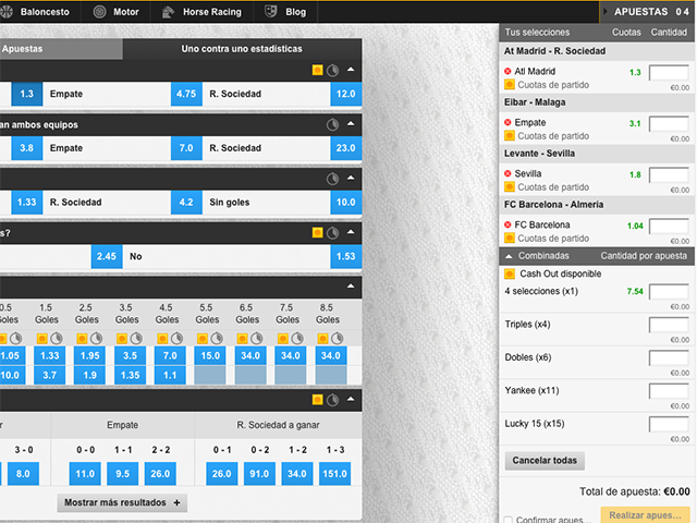 Como hacer combinadas en betfair