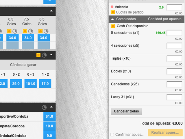 Como hacer combinadas en betfair