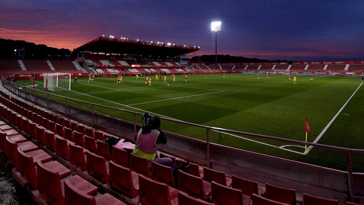 Girona's Montilivi home illuminated by the floodlights