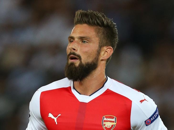 Olivier Giroud is in contention to start at the Emirates Stadium