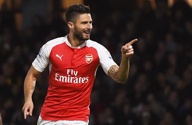 Will Olivier Giroud be celebrating another goal when Arsenal face Aston Villa?
