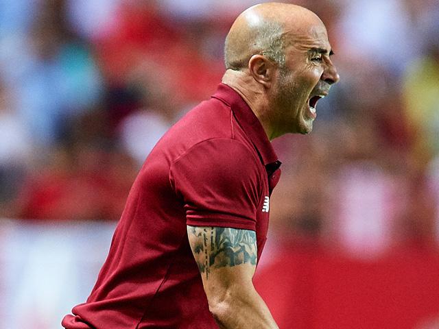 Jorge Sampaoli has been energetic on the sidelines in his first few matches as Sevilla boss