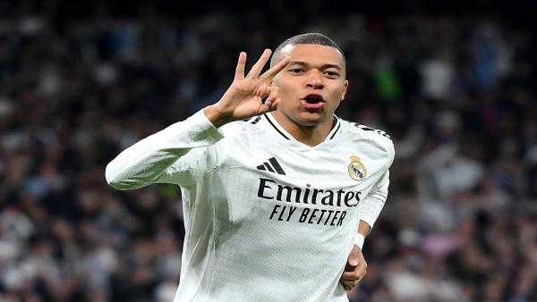 Kylian Mbappe Real Madrid goal celebration.jpg