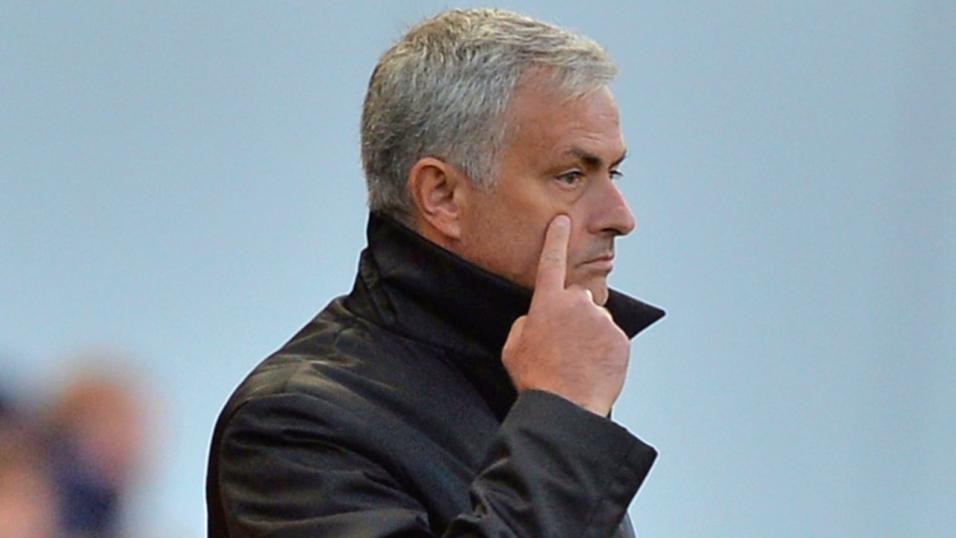 Jose Mourinho seems far from happy at Manchester United