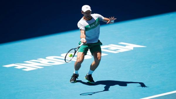 Novak Djokovic Melbourne latihan.jpg