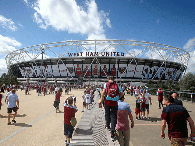 The West Ham fans had to wait but finally got the goal they craved at their new ground