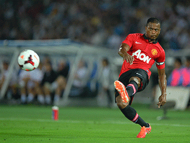 Patrice Evra was matched at 130.0 to score first