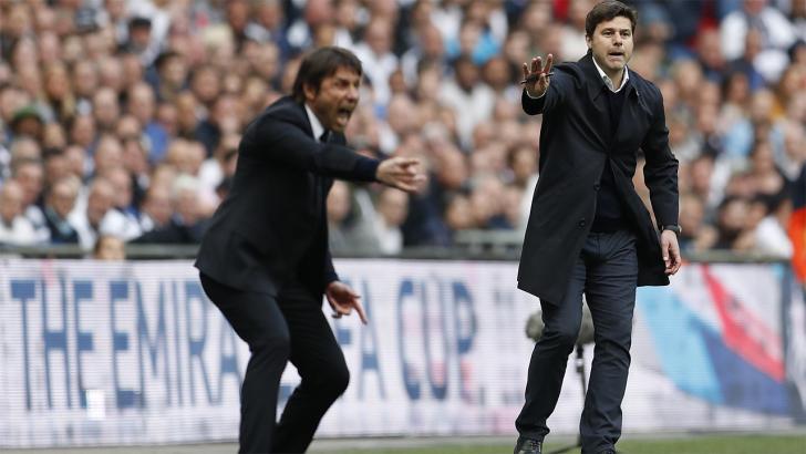 Real Madrid and Tottenham managers.
