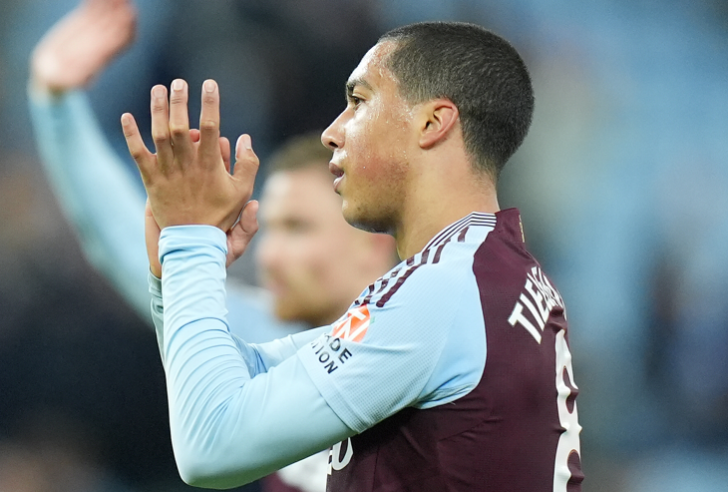 Youri Tielemans playing for Aston Villa