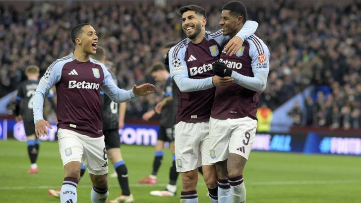 Aston Villa trio Youri Tielemans, Marco Asensio and Marcus Rashford in Champions League action