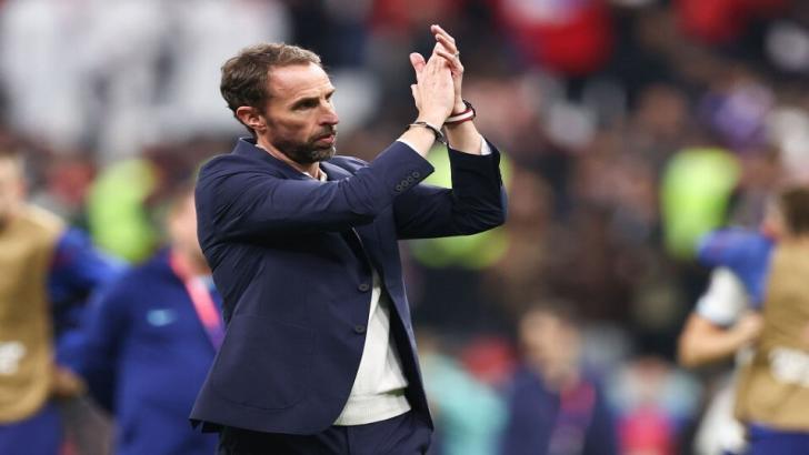 England manager Gareth Southgate applauds fans at the World Cup