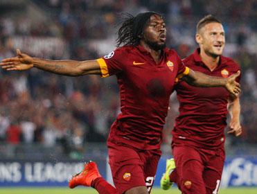 Roma's Gervinho scored twice at home to CSKA Moscow