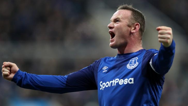 Wayne Rooney playing for Everton