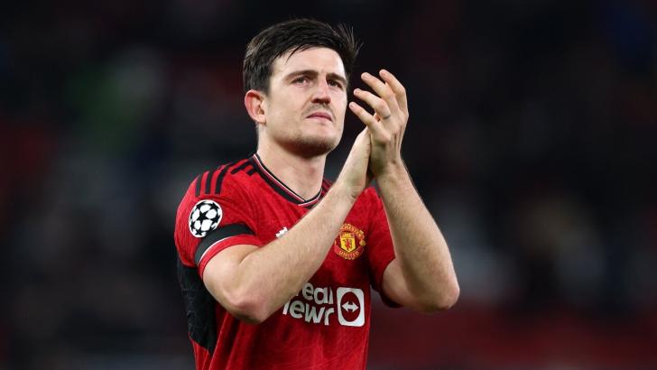 Harry Maguire playing for Manchester United