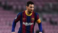 Lionel Messi playing for Barcelona
