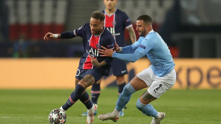 PSG and Brazil forward Neymar and Man City and England defender Kyle Walker