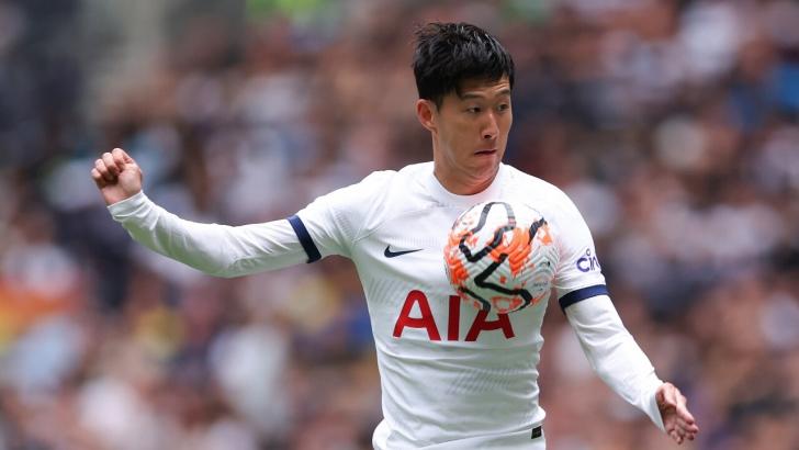 Son Heung-min playing for Spurs