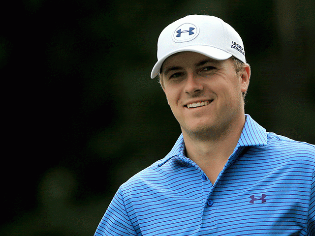 A smiling Jordan Spieth goes in search of a third straight triumph