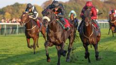 Horses at the finish