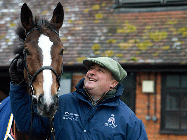Paul Nicholls with his five-time King George VI Chase winner Kauto Star