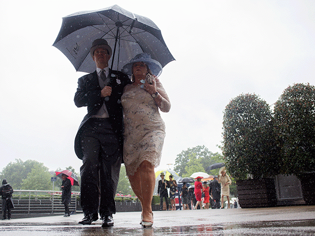 The rain is coming down at Royal Ascot and the markets are moving