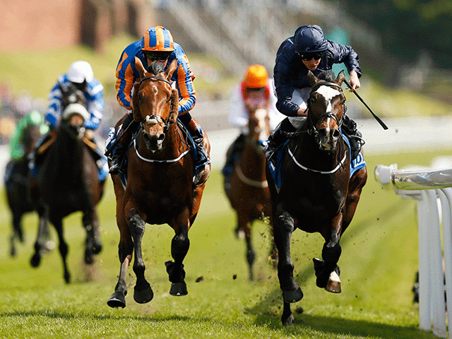 Ryan rides US Army Ranger (right) to victory in the Chester Vase from Port Douglas - will we see a repeat at Epsom?