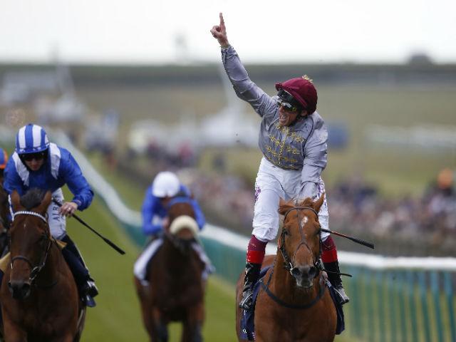 Frankie Dettori rides Galileo Gold to victory in the 2,000 Guineas 