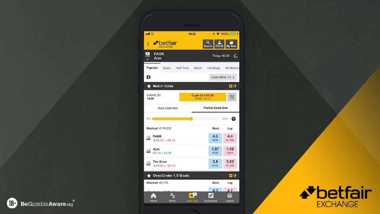 what is cash out betfair , how much commission betfair