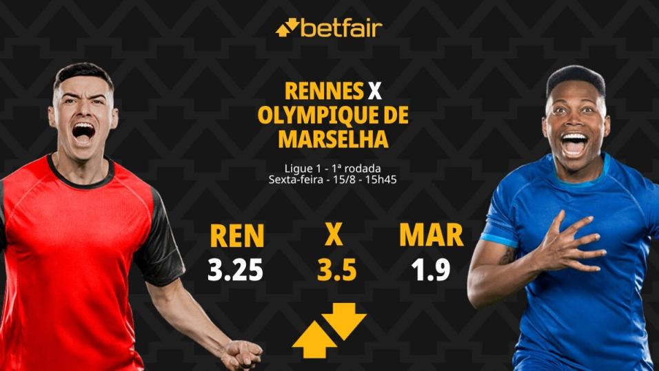 Rennes x Olympique de Marselha - Ligue 1: palpites, odds, onde assistir ...